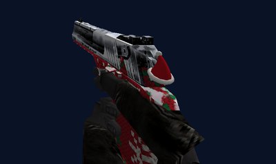 Desert Eagle с колпаком Деда Мороза на целике
