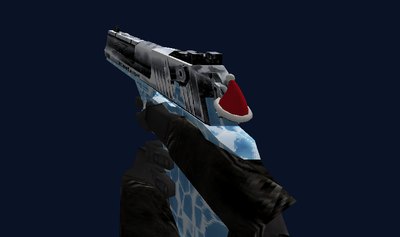 Ледяной Desert Eagle с колпаком Деда Мороза