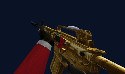 Золотой M4A1 с красным бантом
